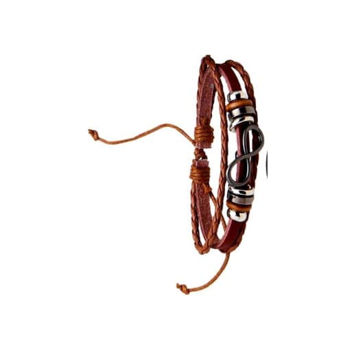 Leather Wrist Watch With Bracelet-Brown