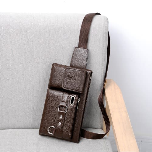 Leather Waist Bag - Unisex - Brown