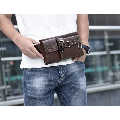 Leather Waist Bag - Unisex - Brown