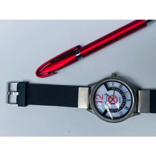 Rubber Wristwatch+free Office Pen