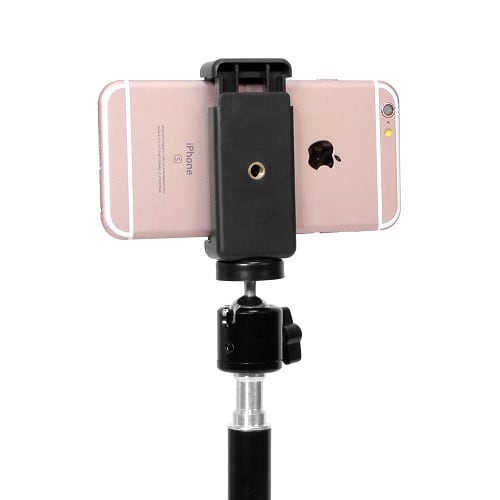 1/4 Inch Hot Shoe Tripod Head + Tripod Stand Clamp For Mobile Phones