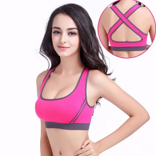 Women's Shockproof Padded Sport wear - Deep Pink