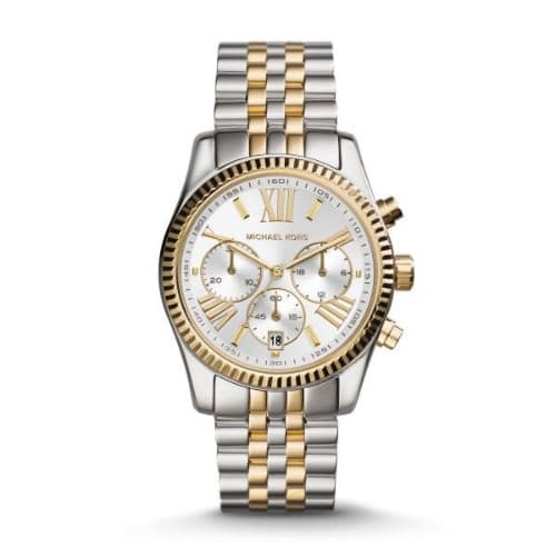 Ladies Two Tone Lexington Chronograph Watch - MK5735