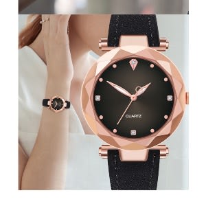 Leather Strap Wrist Watch