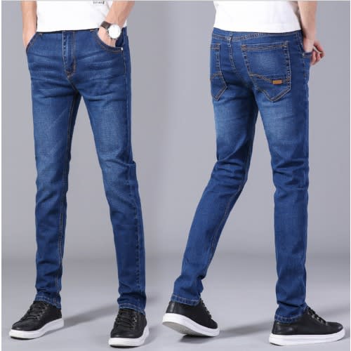 Men's Fitted Straight Jeans Trouser