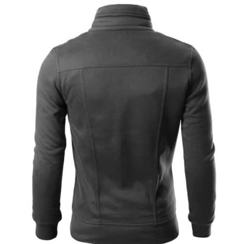 Fleece Full Zip Jackets Cardigan - Grey