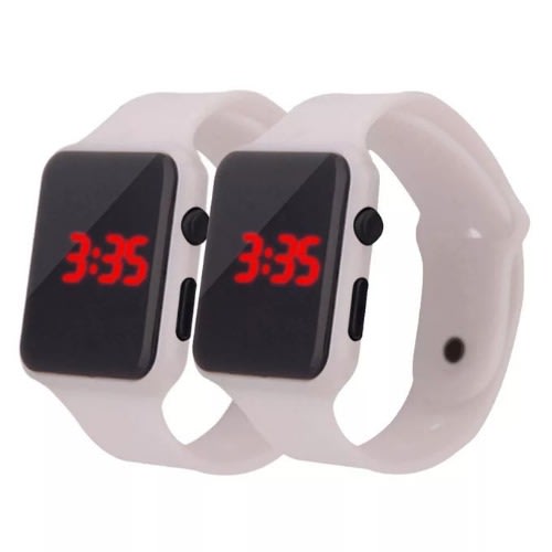 2 In 1 Unisex Wristwatch - White