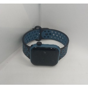 Unisex Cube Yellow Display Hollow Out Strap Digital Led Watch- Blue
