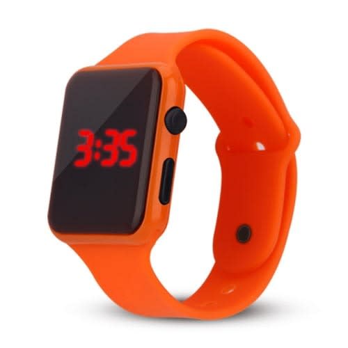 Electronic Silicone Wristwatch- Orange