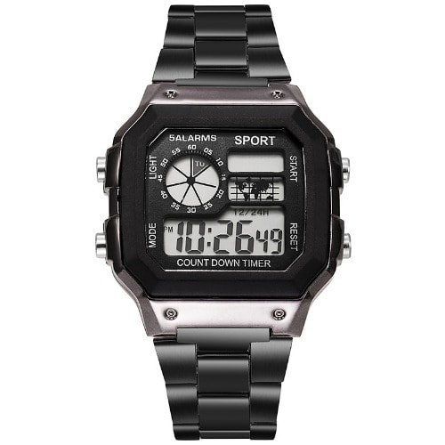 Digital Sport Wristwatch- Black