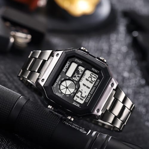 Digital Sport Wristwatch- Black
