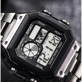 Digital Sport Wristwatch- Black