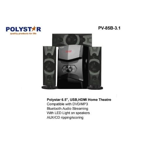 6.5" Powerful Bluetooth Home Theatre With Usb - Pv-85b-3.1