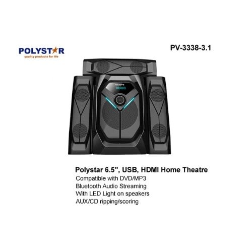 6.5 inches Bluetooth Home Theatre With Usb  - Pv-3338-3.1ch