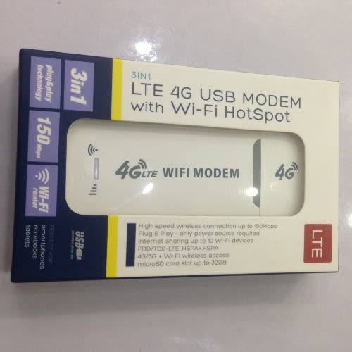 4G LTE USB Modem With Wi-Fi Hotspot - Plug & Play