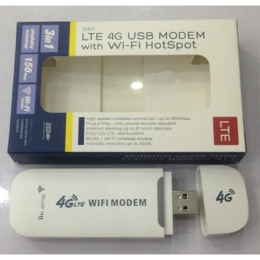 4G LTE USB Modem With Wi-Fi Hotspot - Plug & Play
