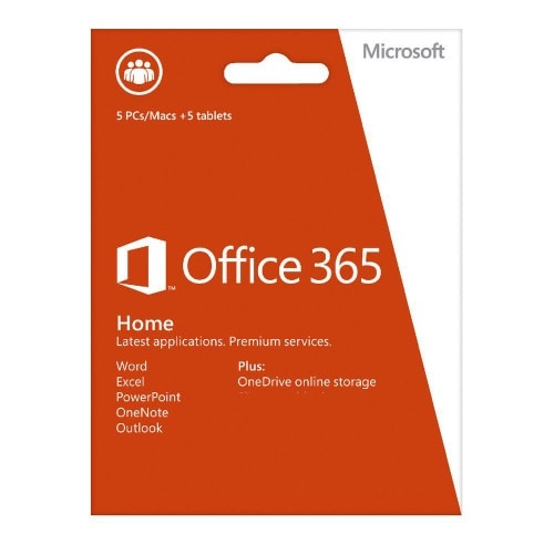 Microsoft Office 365 Home Premium Pc 5 + 5 Tablet,  1-year Subscription