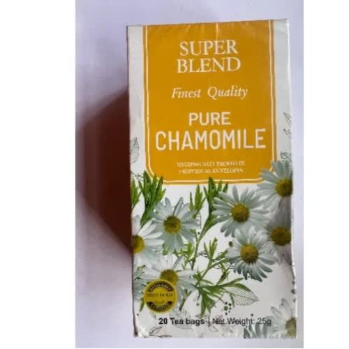 Super Blend Natural Pure Chamomile Herbal Tea - 20 Sachet