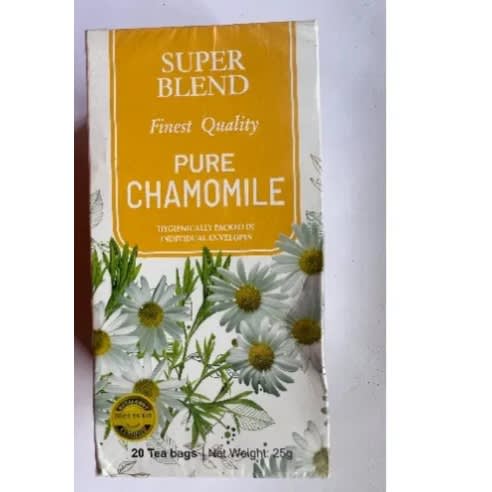 Super Blend Natural Pure Chamomile Herbal Tea - 20 Sachet