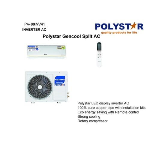 1hp Split Inverter Air Conditioner - Pv-09inv41 - Gencool