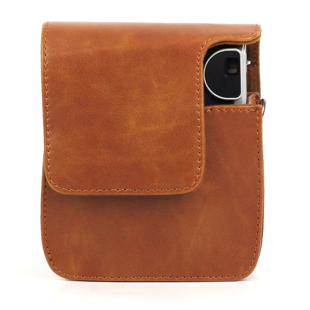 PU Leather Camera Protective Bag For FUJIFILM Instax Mini 90 Camera, With Adjustable Shoulder Strap(Brown)