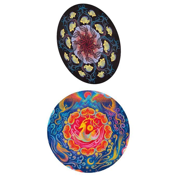 Adult Puzzle 1000 Pie Es Round Thousand  Olor   Paper Adult Puzzle Brain Game  Reative De Ompression Artifa T-multicolor-Fish And Water