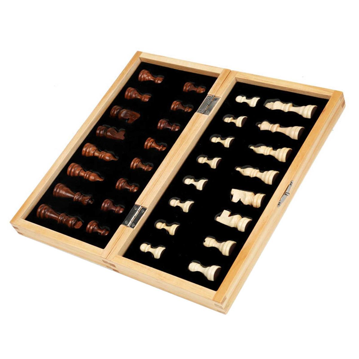 Magnetism Chess Soild Wood Suit Foldable Checkerboard