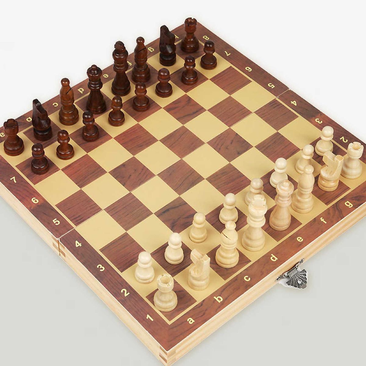 Magnetism Chess Soild Wood Suit Foldable Checkerboard