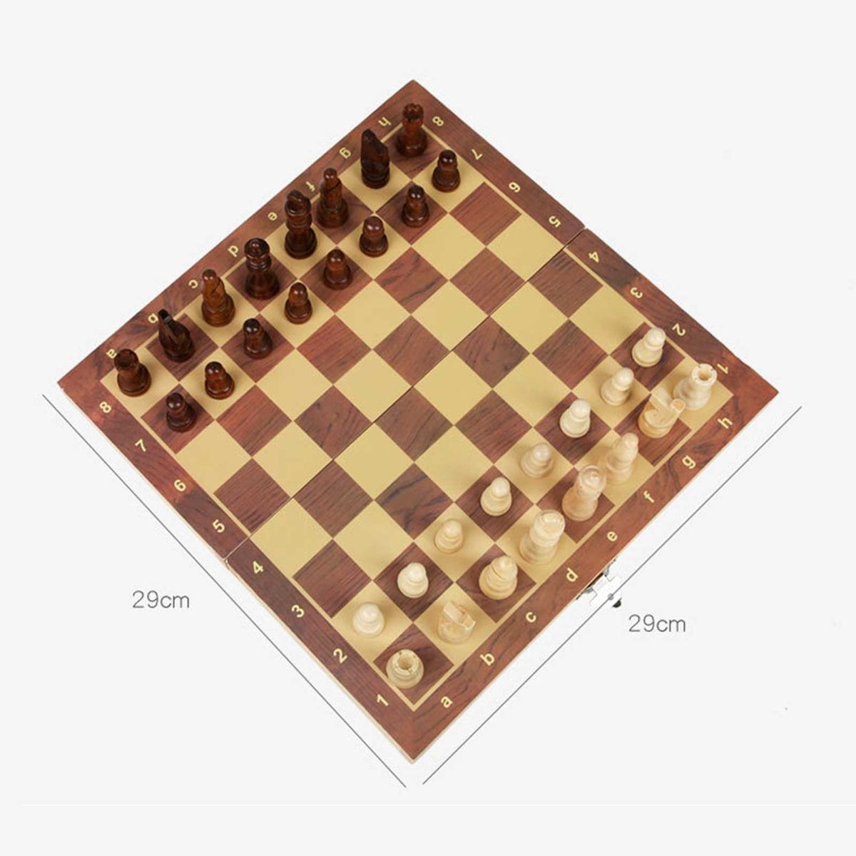 Magnetism Chess Soild Wood Suit Foldable Checkerboard