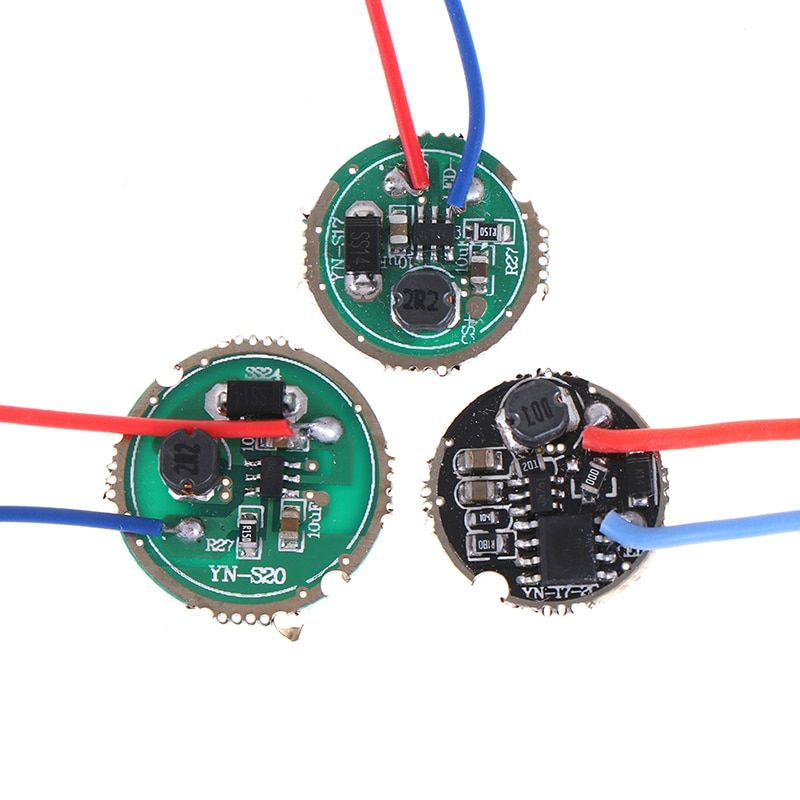 1Pc 3W LED Driver 17mm/20mm DC3.7V 1 Mode 5 Mode LED Flashlight Driver