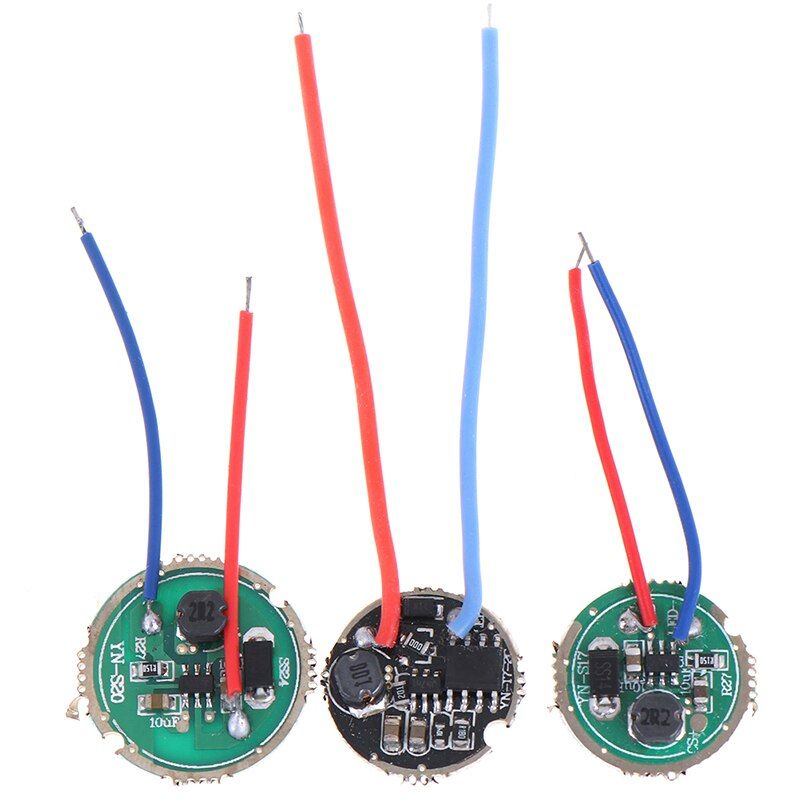 1Pc 3W LED Driver 17mm/20mm DC3.7V 1 Mode 5 Mode LED Flashlight Driver