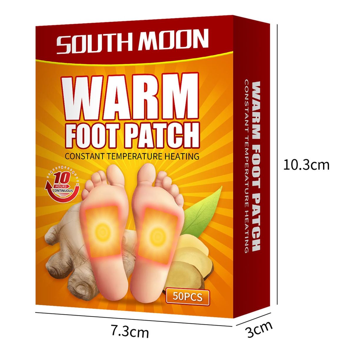 SOUTH MOON 50Pcs/Box Foot Patches Full Body Application Relieve Joint Pain Winter Essentials