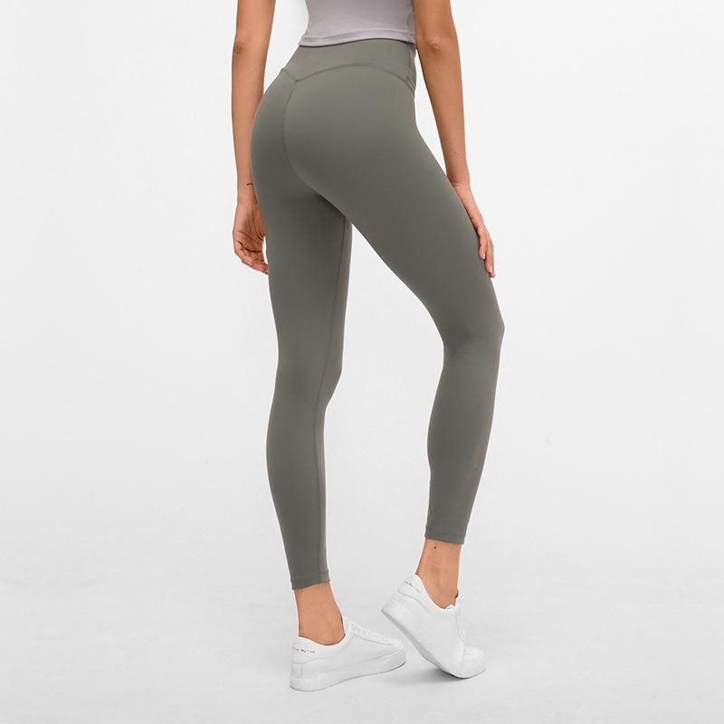 Spring and Summer New Nude Yoga Pants Women's No Awkwardness Thread High Waist and Hip Lifting