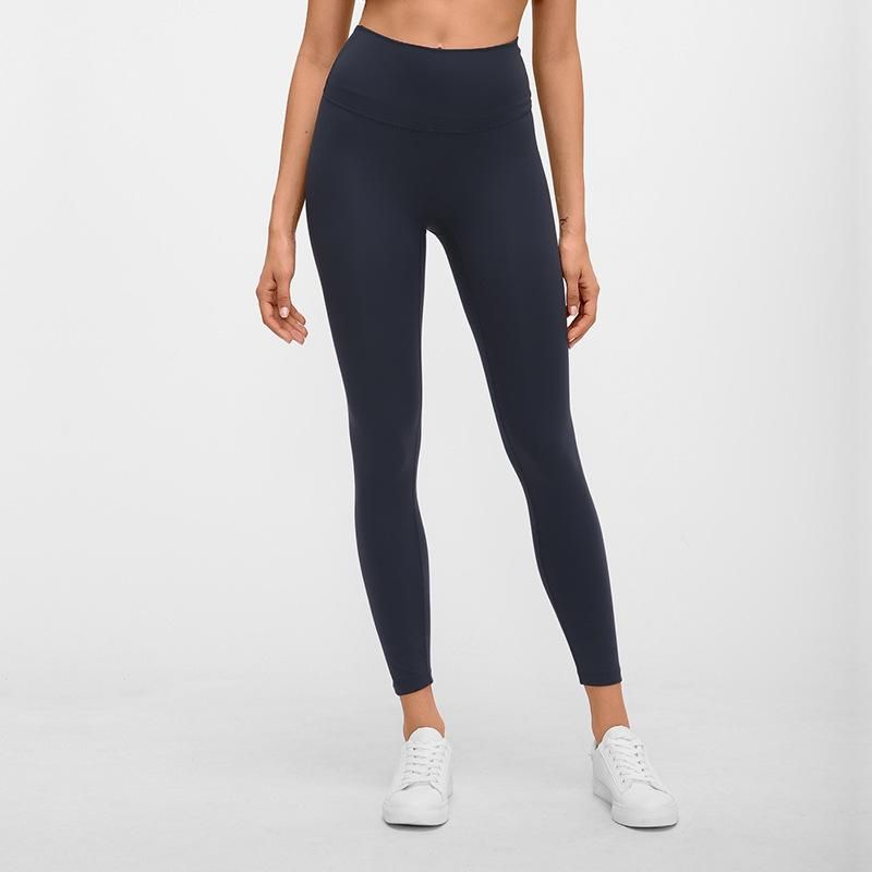 Spring and Summer New Nude Yoga Pants Women's No Awkwardness Thread High Waist and Hip Lifting