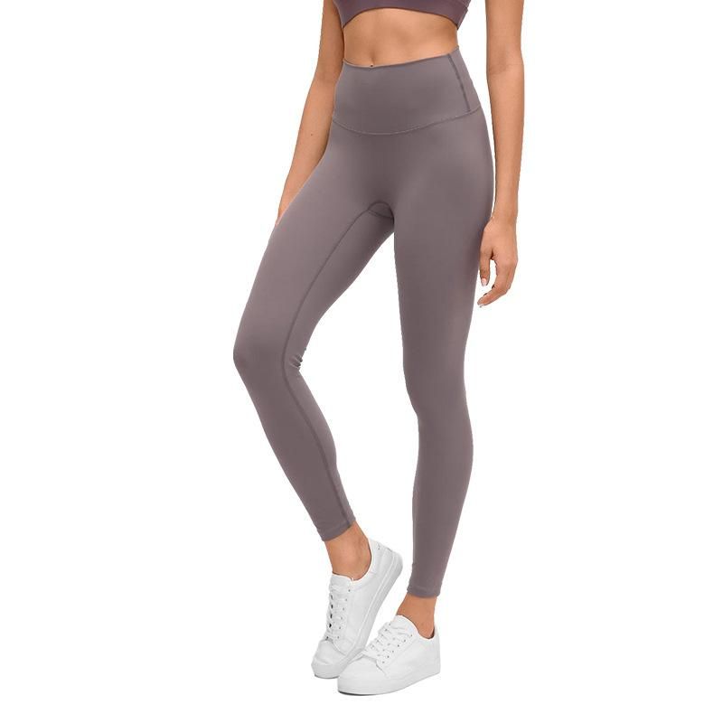 Spring and Summer New Nude Yoga Pants Women's No Awkwardness Thread High Waist and Hip Lifting