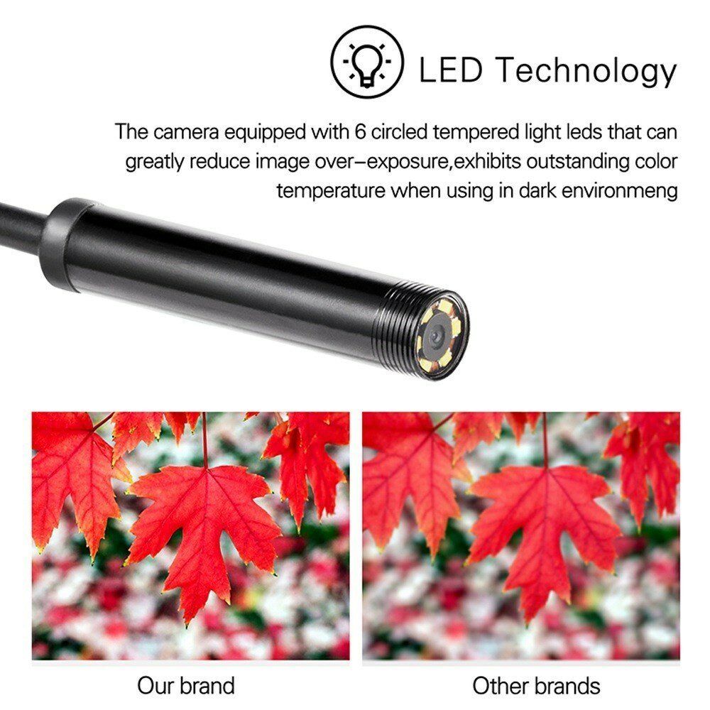 5mm 7mm Mobile Probe Borescope Camera Inspection Endoscopic