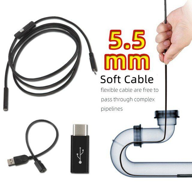 5mm 7mm Mobile Probe Borescope Camera Inspection Endoscopic