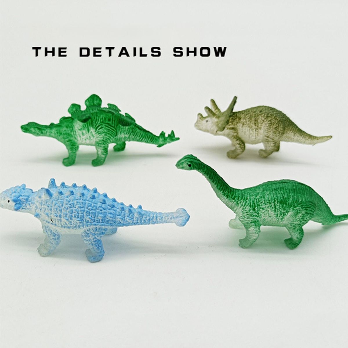 12Pcs Dinosaur Models Dinosaur Figurines Kids Stress Relief Toys Multicolor