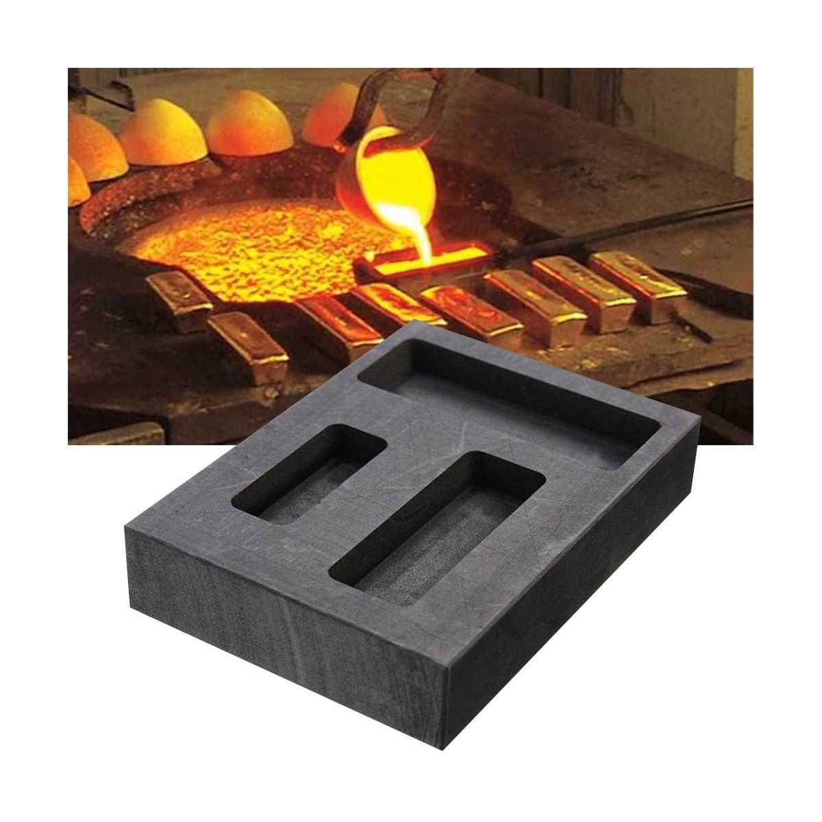 Gold Crucible Graphite Casting Ingot Mold Gold Silver