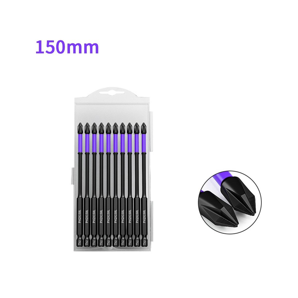 PH2 Magnetic Batch Head Crosses Screwdriver Impact Drill Bit Screw 150mm Non- Electric Screwdriver Power Tools