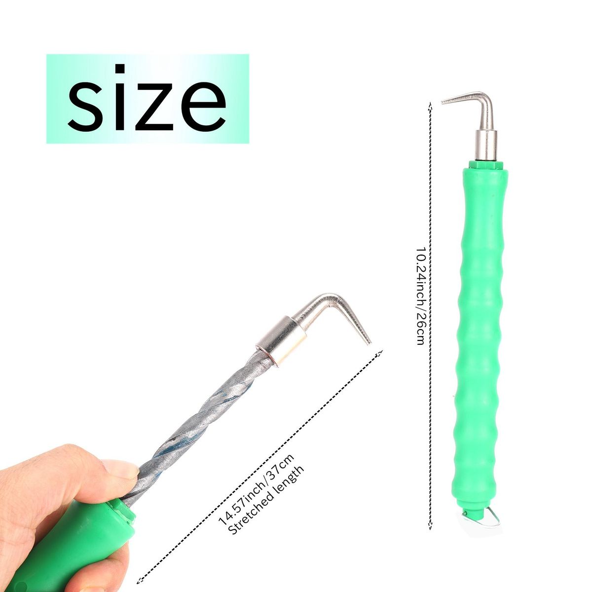 2 Pieces Automatic Rebar Tie Wire Twister Rebar Tie Wire Twister Tool Rebar Wire Twister Pull Tie Wire Twister Concrete Metal Wire Twisting Fence Tool Curved and Straight Hook