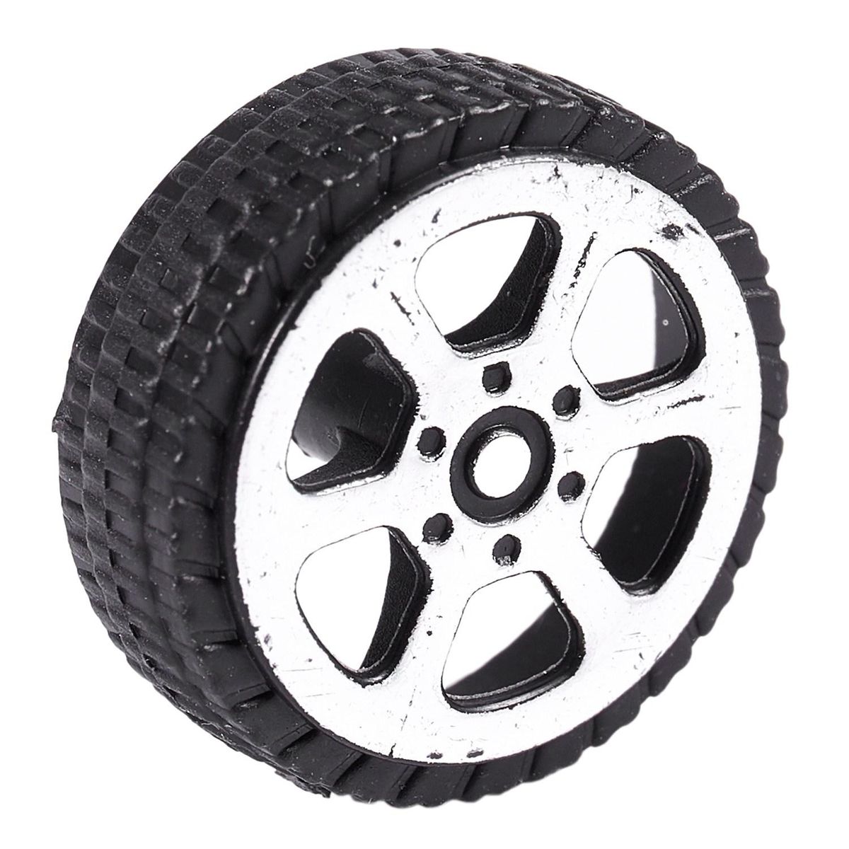 Plastic Roll 2mm Dia Shaft Car Truck Model Toys Wheel