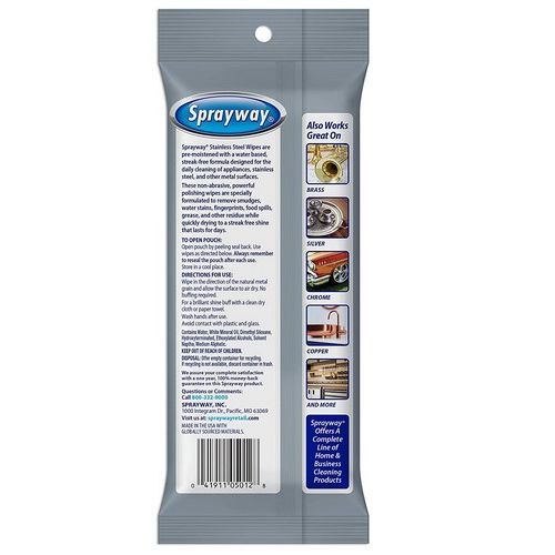 Stainless Steel Wipes Water-Based 20CT