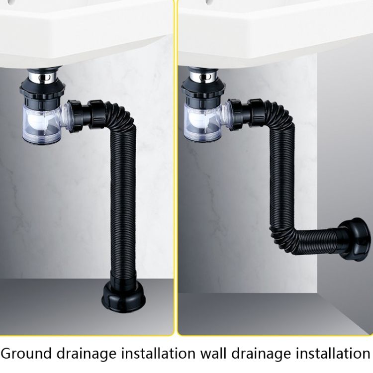 Washbasin Water Pipe B White Flap With Basket And Overflow