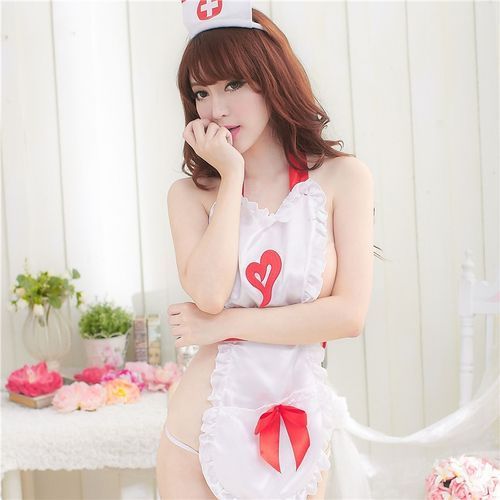 Fetish Sexy Candy Stripper Mini Dress Lingerie Nurse Erotic Underwear Bikini Night Lover Fantasy Cosplay Game Lady Uniform Wet Gb076