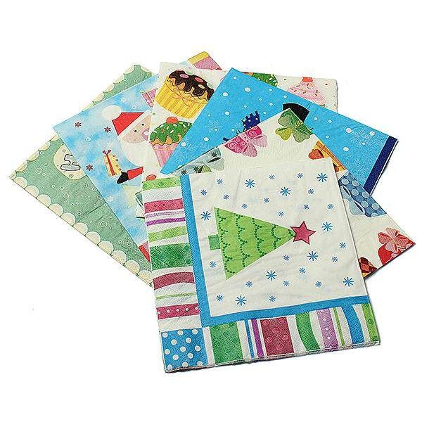 20pcs Christmas Tree Paper Napkins Paper Napkin