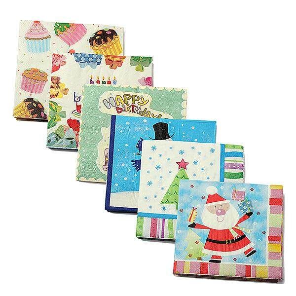 20pcs Christmas Tree Paper Napkins Paper Napkin