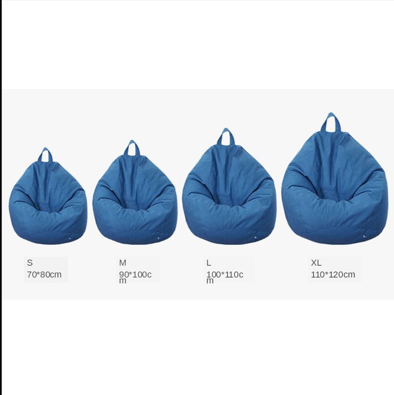 Lazy Beanbag Sofas Cover Chairs Without Filler Linen Puff