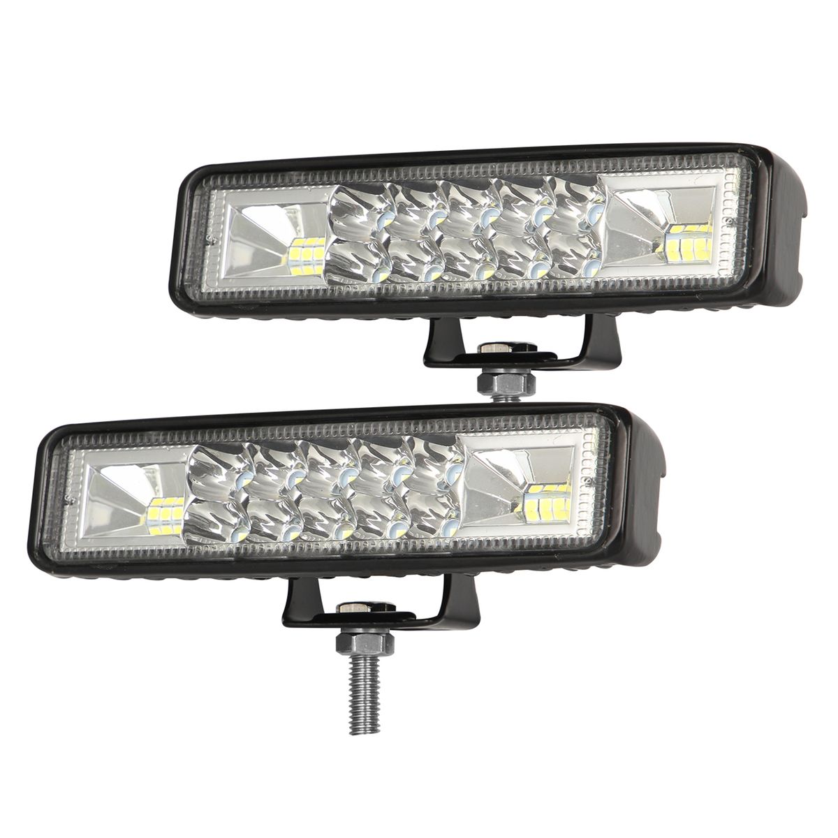 2Pcs 6 Inch LED Pods Light Bar 60W LED Work Light Bar