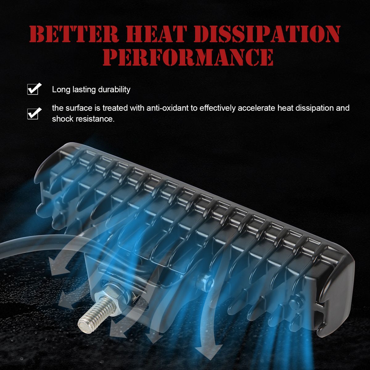 2Pcs 6 Inch LED Pods Light Bar 60W LED Work Light Bar